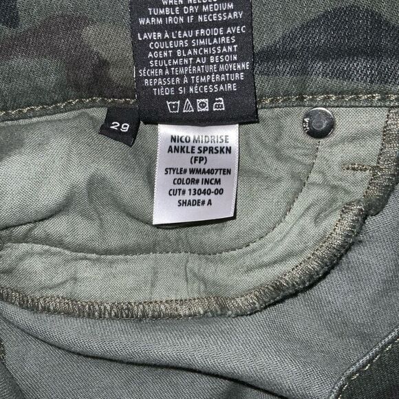 Hudson Camo Nico Midrise Ankle Jeans size 29 - Picture 7 of 8